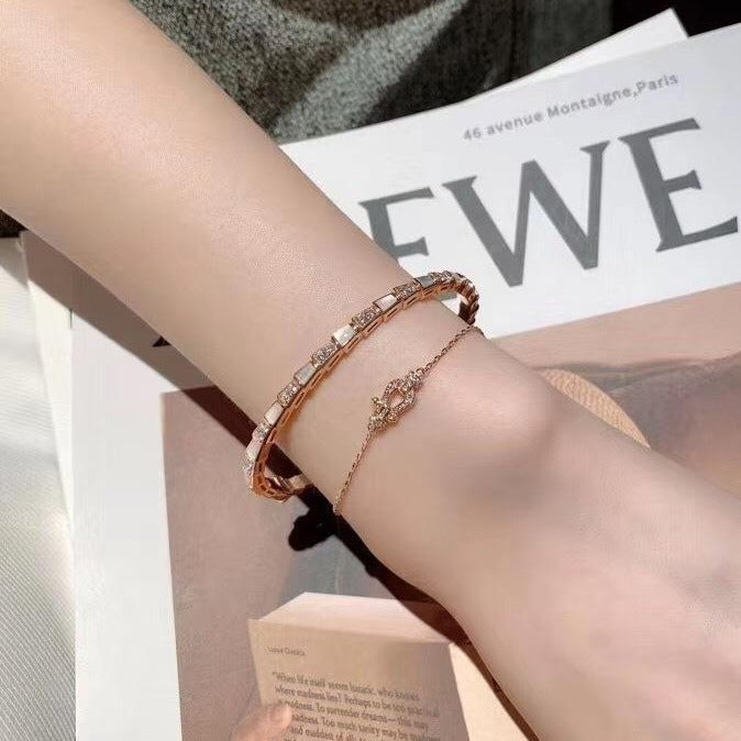 Bracelet Thick Plated Diamond Full Hand Jewelry Women