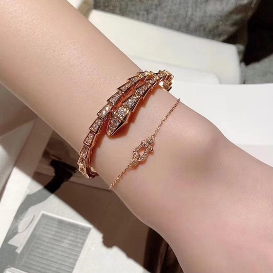 Bracelet Thick Plated Diamond Full Hand Jewelry Women