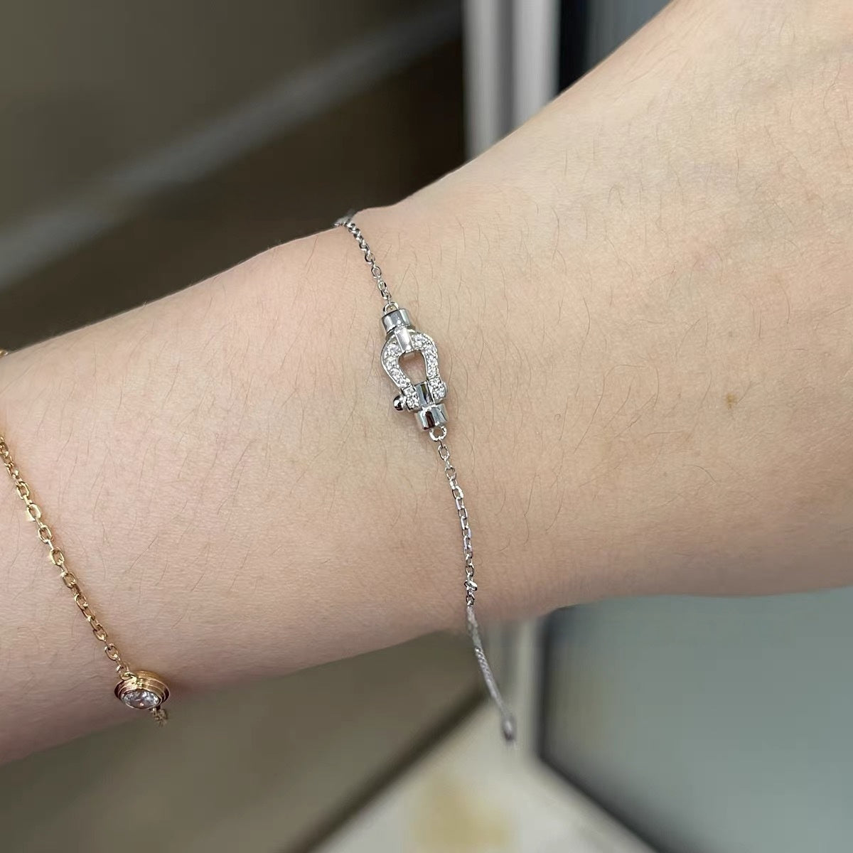 Bracelet Thick Plated Diamond Full Hand Jewelry Women